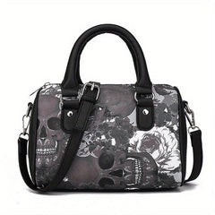 Halloween Ghost Skull Print Boston Bag