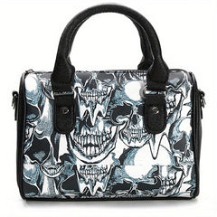 Halloween Ghost Skull Print Boston Bag
