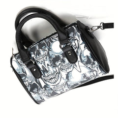 Halloween Ghost Skull Print Boston Bag