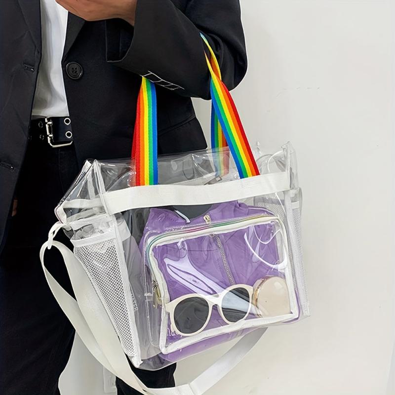 Clear PVC Beach Tote Large Capacity Waterproof Bag