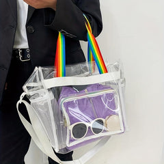 Clear PVC Beach Tote Large Capacity Waterproof Bag