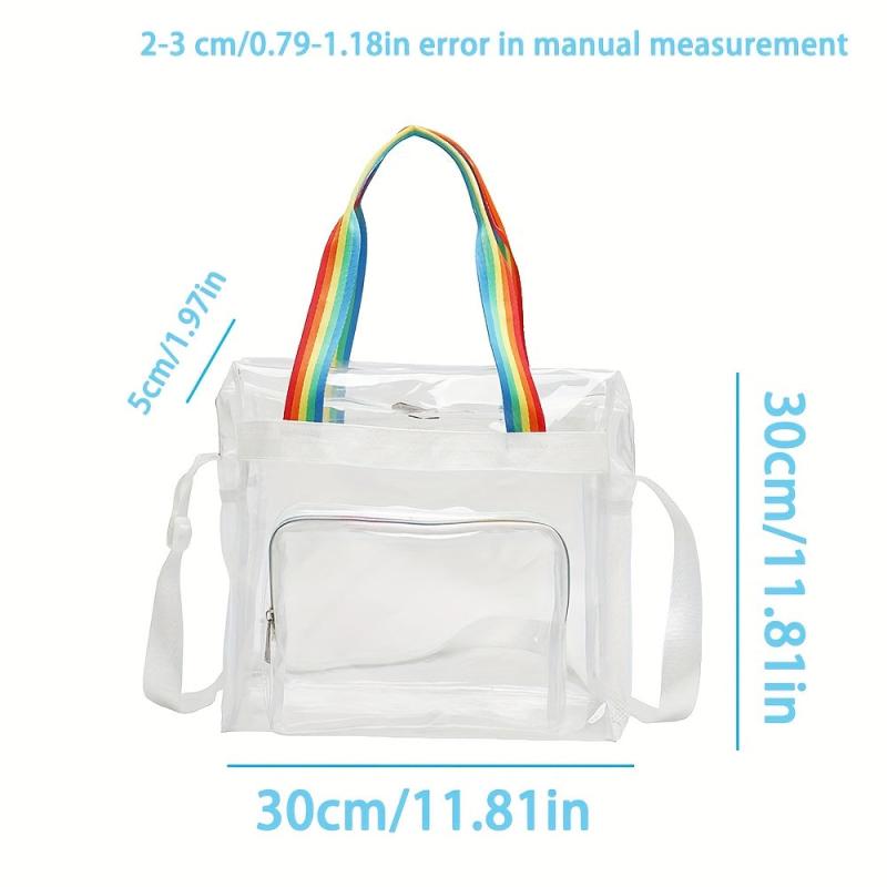Clear PVC Beach Tote Large Capacity Waterproof Bag