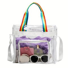 Clear PVC Beach Tote Large Capacity Waterproof Bag