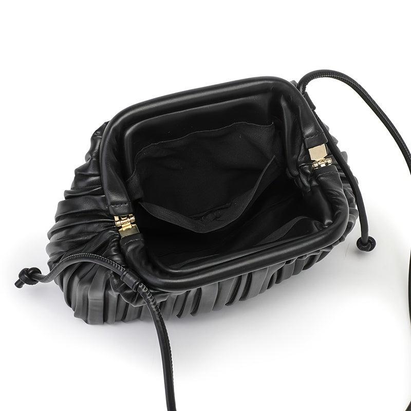 Niche Ruched Shoulder Bag Solid Pleated Cloud Handbag