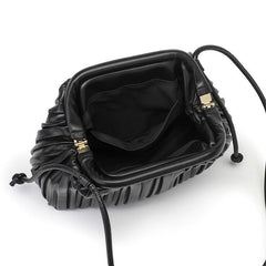 Niche Ruched Shoulder Bag Solid Pleated Cloud Handbag