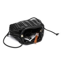 Niche Ruched Shoulder Bag Solid Pleated Cloud Handbag