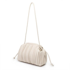 Niche Ruched Shoulder Bag Solid Pleated Cloud Handbag