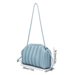Niche Ruched Shoulder Bag Solid Pleated Cloud Handbag