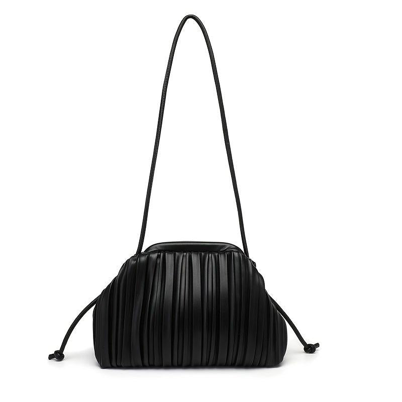 Niche Ruched Shoulder Bag Solid Pleated Cloud Handbag