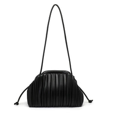 Niche Ruched Shoulder Bag Solid Pleated Cloud Handbag