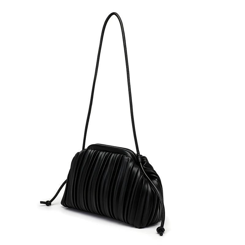 Niche Ruched Shoulder Bag Solid Pleated Cloud Handbag