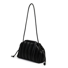 Niche Ruched Shoulder Bag Solid Pleated Cloud Handbag