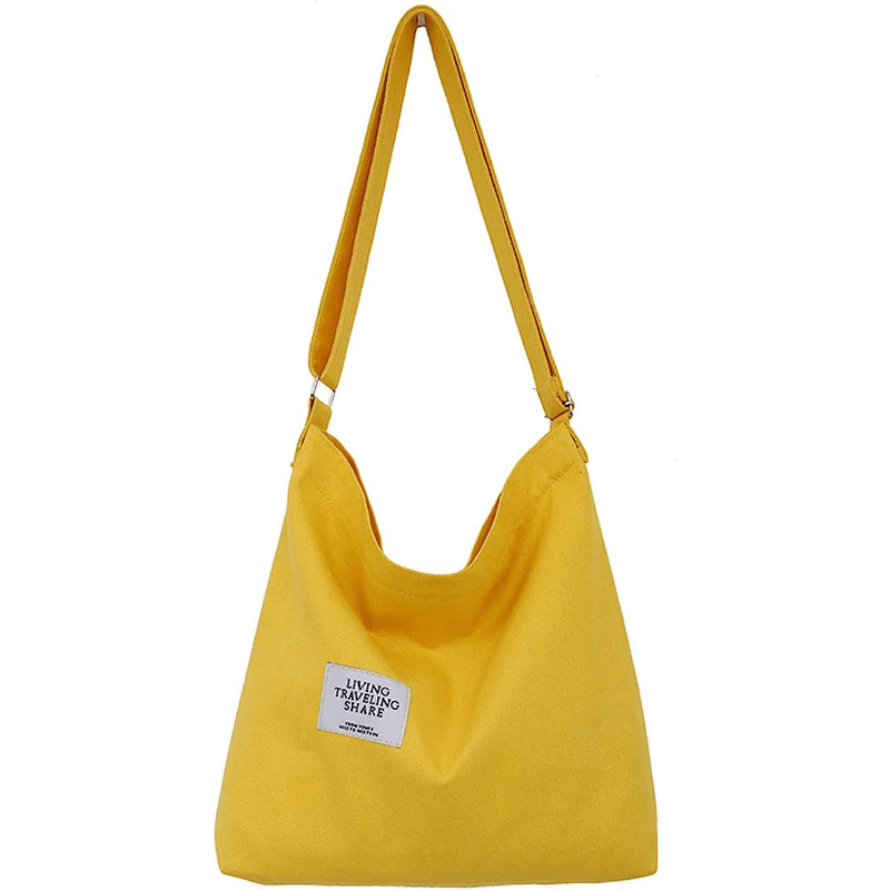 Casual Minimalist Shoulder Bag All Match Canvas Crossbody Bag Handbag