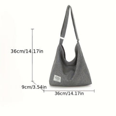Casual Minimalist Shoulder Bag All Match Canvas Crossbody Bag Handbag