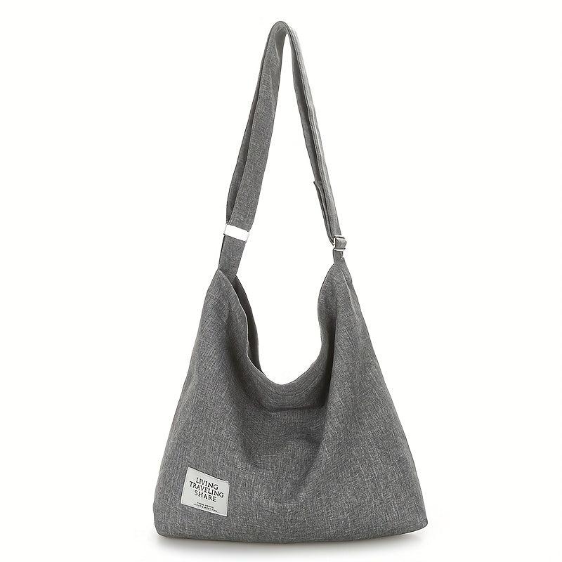 Casual Minimalist Shoulder Bag All Match Canvas Crossbody Bag Handbag