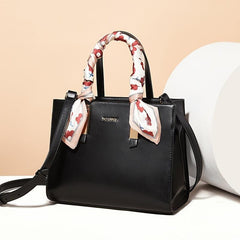 Square Scarf Tote Bag Solid Crossbody Purse