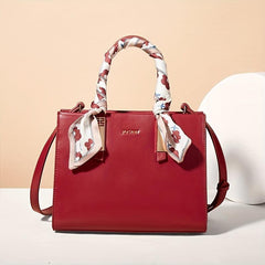Square Scarf Tote Bag Solid Crossbody Purse