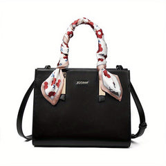 Square Scarf Tote Bag Solid Crossbody Purse