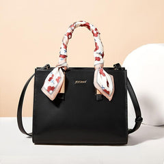 Square Scarf Tote Bag Solid Crossbody Purse