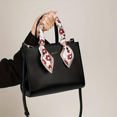 Square Scarf Tote Bag Solid Crossbody Purse