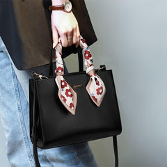 Square Scarf Tote Bag Solid Crossbody Purse