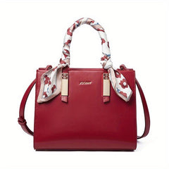 Square Scarf Tote Bag Solid Crossbody Purse