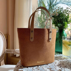Vintage Satchel Handbag All Match with Insert Pouch Bag