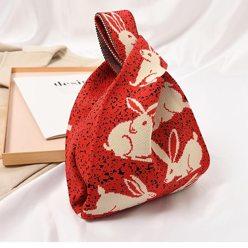 Bunny Pattern Handbag Chinese Year Crochet Bag
