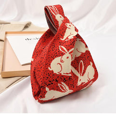 Bunny Pattern Handbag Chinese Year Crochet Bag