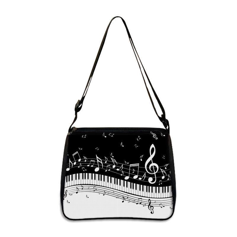 Tape Recorder Print Crossbody Bag Music Lover Shoulder Bag