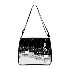 Tape Recorder Print Crossbody Bag Music Lover Shoulder Bag