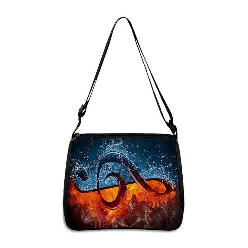 Tape Recorder Print Crossbody Bag Music Lover Shoulder Bag