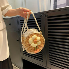 Boho Style Rattan Woven Crossbody Bag for Women