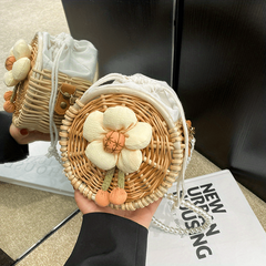 Boho Style Rattan Woven Crossbody Bag for Women