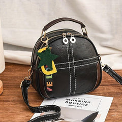 Stitching Crossbody Bag Shoulder Purse PU Leather Handbag For Women