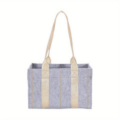Felt Tote Bag Top Handle Satchel Handbag Minimalist Shopper