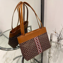 Vintage Geometric Tote Bag Retro Satchel Handbag For Commute