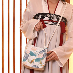 Chinese Style Crossbody Bag Floral Embroidered Purse Shoulder Handbag