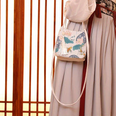 Chinese Style Crossbody Bag Floral Embroidered Purse Shoulder Handbag