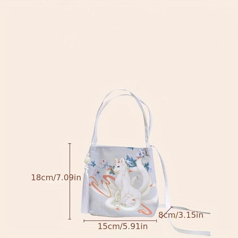 Chinese Style Crossbody Bag Floral Embroidered Purse Shoulder Handbag