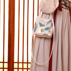 Chinese Style Crossbody Bag Floral Embroidered Purse Shoulder Handbag