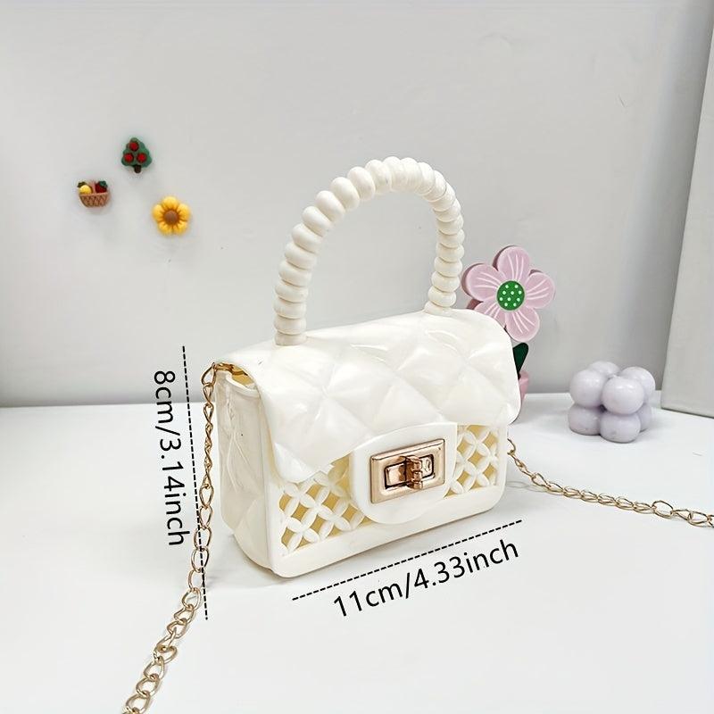Mini PVC Handbag Chains Strap Flap Crossbody Bag