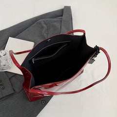 Large Capacity Hobo Bag PU Shoulder Satchel Women's Casual Handbag
