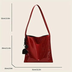 Large Capacity Hobo Bag PU Shoulder Satchel Women's Casual Handbag
