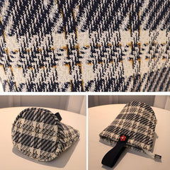 Checkered Tote Bag Casual Canvas Lunch Bag Women's Everyday Handbag