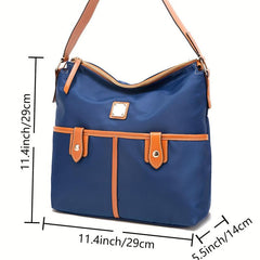 Large Capacity Shoulder Bag with Multiple Pockets for Everyday Use