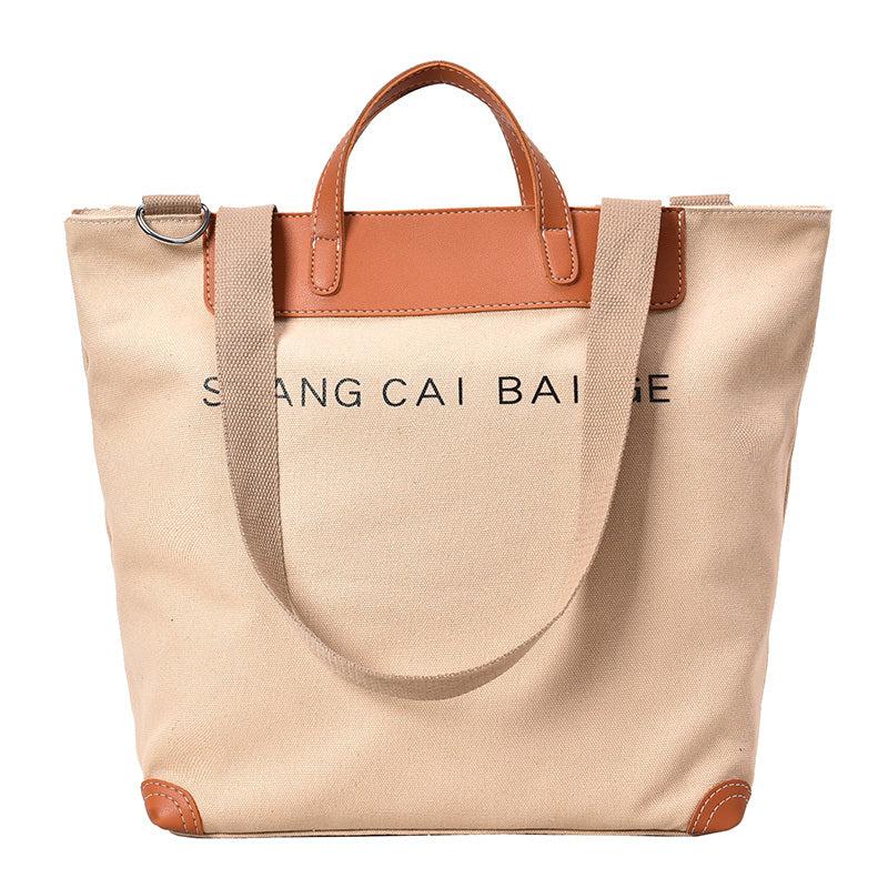 Vintage Canvas Tote Bag Large Capacity Women's Handbag