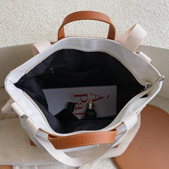 Vintage Canvas Tote Bag Large Capacity Women's Handbag