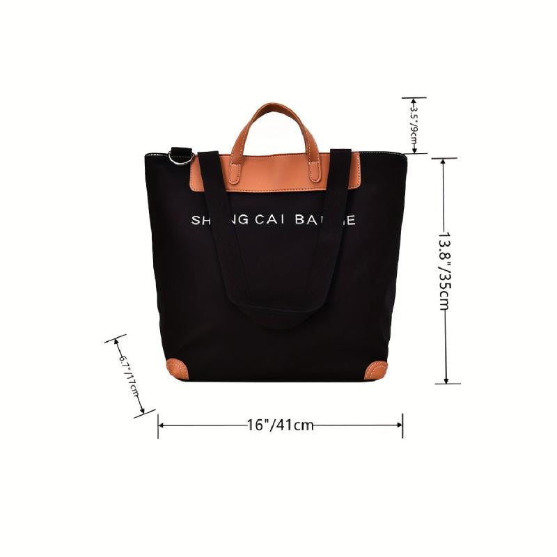 Vintage Canvas Tote Bag Large Capacity Women's Handbag