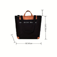 Vintage Canvas Tote Bag Large Capacity Women's Handbag